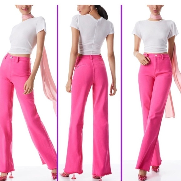 Alice + Olivia Denim - Alice and Olivia wild pink jeans